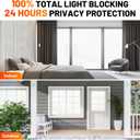 NIDOJP Total Whiteout Window Film with Installation Tools, Removable Self-Adhesive Glass Privacy Covering, Heat Control UV Protection Sticker for Low-Level Floor Home Bedroom, 24in x 13ft
