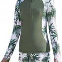 GRACE KARIN Girls Rash Guard Swimsuit Long Sleeve Two Piece Bathing Suit UPF 50+ Summer Swimwear Size 10Y