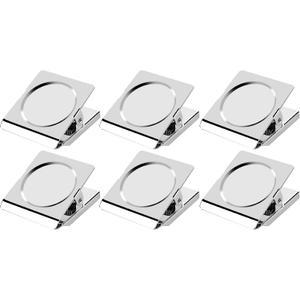 Magnetic Clips, 2.12 inches Heavy Duty Metal Magnet Clips for Hanging, 6 Pack Extra Strong Large Magnetic Clip for Whiteboard, Classroom, Office