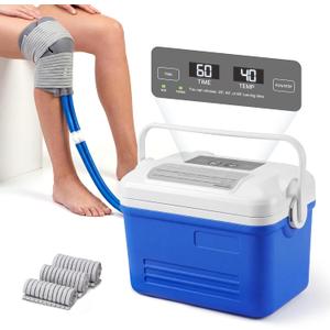 Ice Machine for Knee after Surgery, Cold Therapy Machine, Portable Ice Therapy Machine for Knee, Shoulder, Hip & Ankle with Programmable Timer, Cryotherapy Pain Relief for Sports Injuries and Swelling