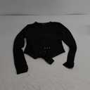 REORIA Women's Trendy Sexy Crew Neck Thumbholes Long Sleeve Sheer Mesh Going Out Bodysuit Tops M