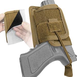 Concealed Carry Pistol Holster with Adhesive Backed, Universal CCW Hook&Loop Handgun Storage Holder with Retention Strap for Backpack, Vest, Fany, Vehicle