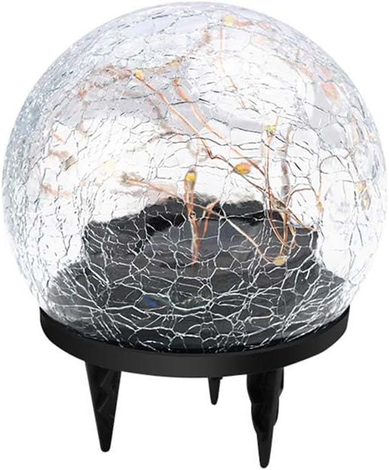 Outdoor Solar LightsCracked Glass Globe Outdoor Waterproof LightsSuitable for courtyards, Sidewalks, Paths and Gardens.