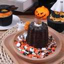 2 x Halloween Sprinkles for Decorating Edible, Mix with Candy Eyes, Pumpkin, Ghost, Bat and Orange Black Jimmies, 4.6oz for Cake, Cupcake, Icecream Halloween Toppers