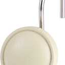 Twofishes Cream Rounds Resin Shower Curtain Hooks Set of 12 Decorative Rust Proof Resin Shower Curtain Rings Pack of 12