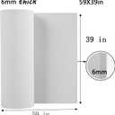 AMZQNART 6mm EVA Foam Sheets Rolls for Crafts White Cosplay Foam 39x59in, 6mm-Thick