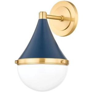 Mitzi H787101-AGB/SNY Ciara - 1 Light Wall Sconce 11.75 inches Tall and 7 inches Wide - Aged Brass/Soft Navy