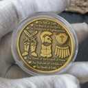 2 x Full Armor of God Spiritual Warrior Challenge Coin - Christian Pocket Token Military Gift Lucky Coin
