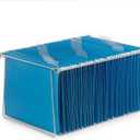 Blue Summit Hanging File Bars For File Cabinet, Letter Size, 13x17.5, Metal Files Holder Bars on Desktop, File Drawer Organizer Insert, Filing Cabinet Organizer Insert, Set of 2