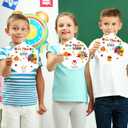 2 x 24 Sets Fall Thanksgiving Paper Craft Kits Autumn Religious Christian Coloring Cards Color Your Own Turkey Art Spining Paper Game DIY Jesus Biblical Activities for Sunday School Class