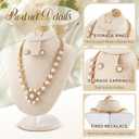 Youyole 3 Pcs Linen Jewelry Display Necklace Earrings Ring Display Stand Jewelry Bust/mannequin for Selling and Shows