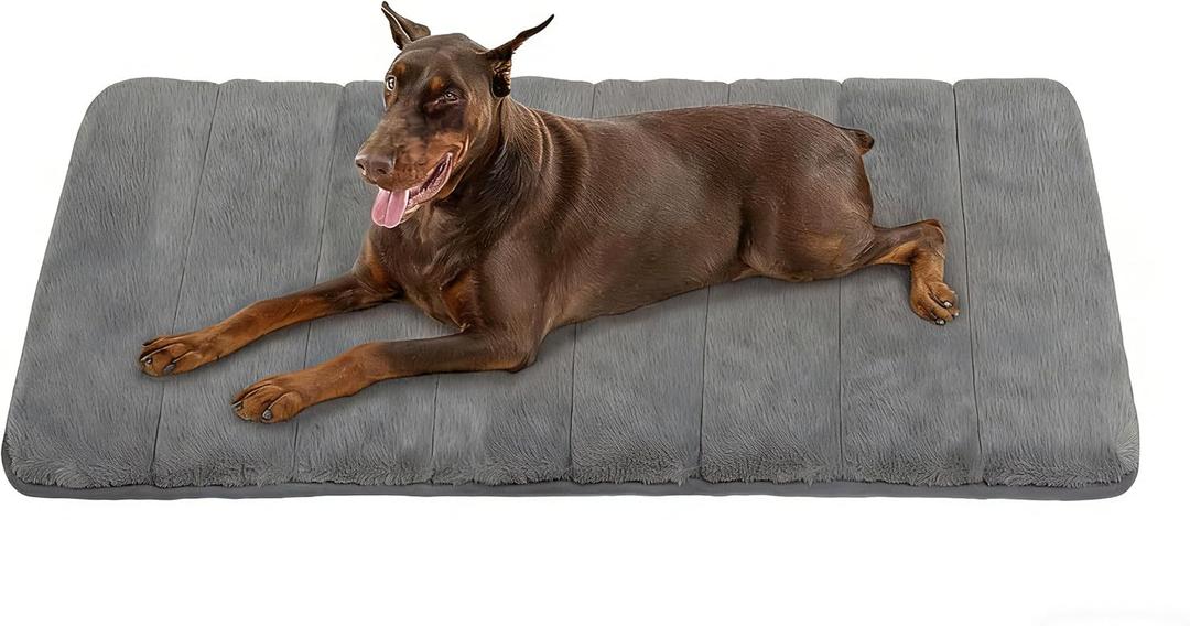 Dog Crate Pad for XX Large Dog - 47x29 Memory Foam Dog Bed, Washable & Anti-Slip Dog Bed Mat, Ultra Soft Kennel Pad for Dogs Cozy Sleeping Mat, Grey (Dark)