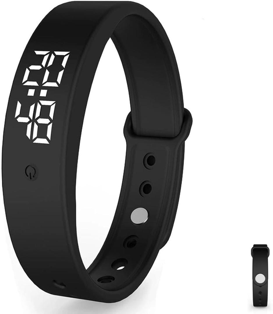 Silent Wake Up Wristband Alarm Clock for Men & Women, with Waterproof Design, Heavy Sleepers Bands, for Silent Alarm at Home Travel