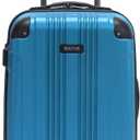 Kenneth Cole REACTION Out of Bounds Lightweight Hardshell 4-Wheel Spinner Luggage, Teal, 20-Inch Carry On