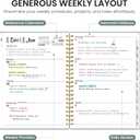 2026 Planner, Weekly and Monthly Calender Planner, Jan 2026 to Dec 2026, Hardcover 2026 Calendar Book with Tabs & Inner Pocket, Office Home School Supplies for Women & Men - A5 (6.3" x 8.5"), Dusty Blue