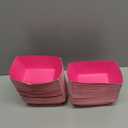 Uiifan Paper Food Boats Disposable Paper Food Tray Grease Resistant Disposable Serving Tray Cardboard Hot Dog Holder for Burgers Fries Sandwiches Picnic Party (Pink,4.9"x3"x2")