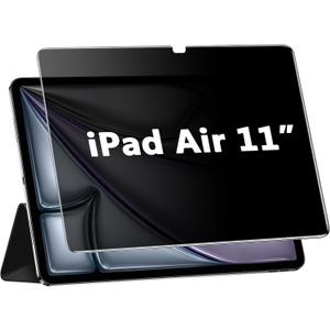 Privacy Screen Protector for iPad Air 11 Inch M4/M3/M2, (2026/2025/2024, 8th/7th/6th Gen), Anti-Spy 9H Tempered Glass, Anti-Scratch, Bubbles Free