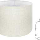 Lampshades, Beige Drum Lampshade 13''Top X 13'' Bottom X 10'' High, Lamp Shade for Table Lamps, Drum Lampshade for Floor Lamps (Spider Fitter) - Assembly is Required