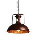 TAKEGO 16.14" Large Pendant Light, Farmhouse Kitchen Island Vintage Copper Pendant, Rustic Hanging Ceiling Lamp