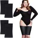 Geyoga 2 Pairs Thigh Wraps for Plus Size Women, Calf Compression Sleeve Upper Slimming Wraps for Flabby Thigh, Pack of 2