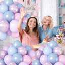 Pink Purple Blue Balloon 60Pcs 12 Inch Metallic Pastel Balloon Iridescent Pearl Pink Blue Purple Party Balloons for Girls Mermaid Snowflake Princess Birthday Baby Shower Party Decoration