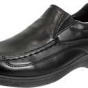 French Toast Boys Shoes - Kids Oxford School Uniform Loafer Church Dress Shoes Slip-On Faux-Leather (Size 7 Big Kid), Black