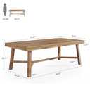 Tribesigns 71-Inch Executive Desk, Farmhouse Office Computer Desk, Wood