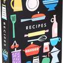 1 Pack Recipe Binder 9" x 7", 3 Ring Binder Recipe Book to Write in Your Own Recipes, Recipe Notebook Binder With 100 Recipes Page (5.5" x 8.5"), 12 Full Page Dividers