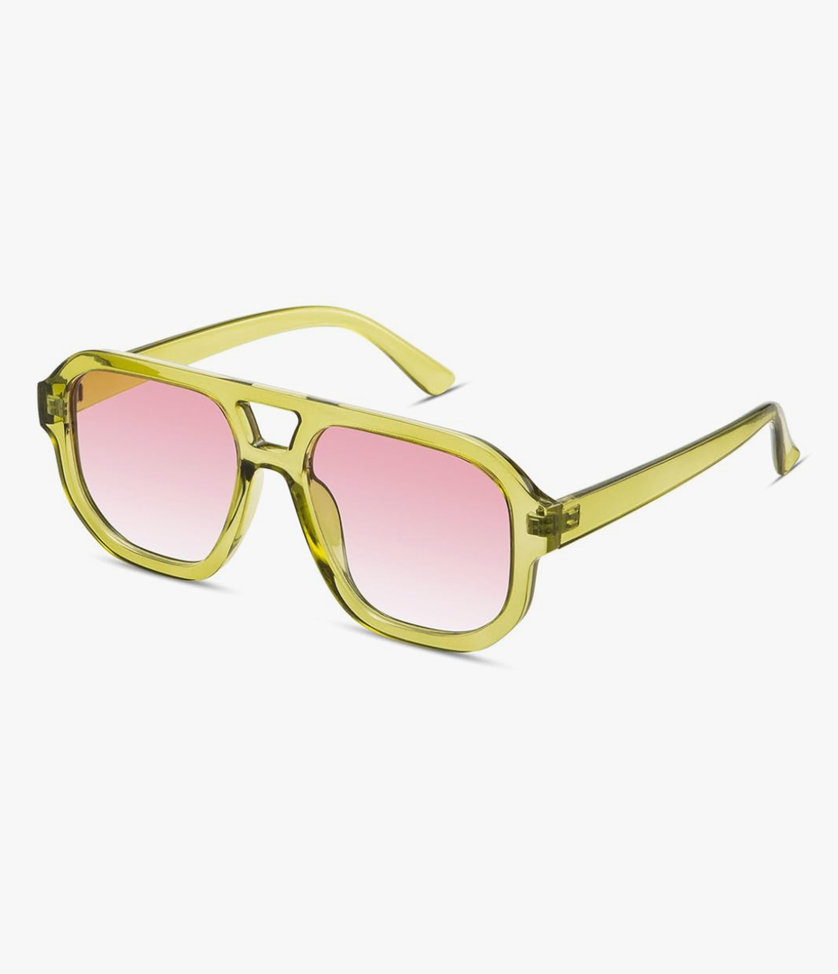 livho Trendy Polarized Square Aviator Sunglasses Women Men Square Eyewear Frame, Retro Sun Glasses for Women Men 2025 Shades