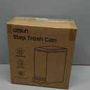 Cesun Small Bathroom Trash Can with Lid Soft Close, Step Pedal, 6 Liter / 1.6 Gallon Stainless Steel Garbage Can with Removable Inner Bucket, Anti-Fingerprint Finish (Matt Black)