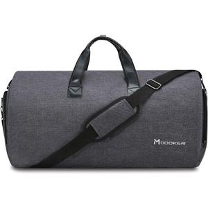 Convertible Garment Bag with Shoulder Strap, Modoker Carry on Garment Duffel Bag for Men Women - 2 in 1 Hanging Suitcase Suit Travel Bags (Black)