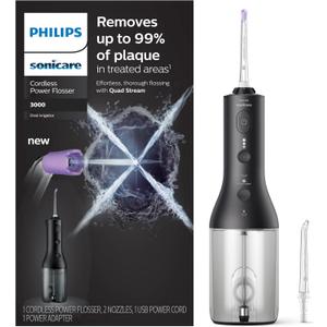 Philips Sonicare Power Flosser 3000 Cordless, Black, HX3806/23
