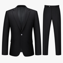 Mens Suit 2 Piece Suits for Men One Button Slim Fit Solid Jacket & Pants Tuxedo Set Business Wedding Party Size M