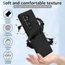 Z Fold 6 Liquid Silicone Case for Samsung Galaxy Z Fold6 5G, Slim Phone Case for Women Girls Soft Gel Rubber Ultra Thin Anti-Scratch Design Protective Cover for Samsung Z Fold 6 5G 7.6-inch (Black)