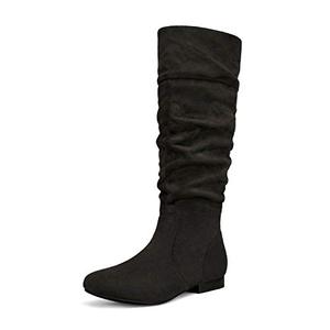 DREAM PAIRS Women's Knee High Pull On Fall Weather Winter Boots,Size 8.5,Black,BLVD