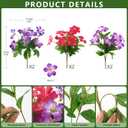 Homsunny Artificial Flowers for Outdoor, Fake Silk Flowers UV Resistant, Realistic Faux Plants Flowers for Front Door Porch Planter Patio Yard Garden Spring Decor