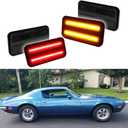 for 1970 1971 1972 1973 1974 1975 1976 1977 1978 1979 1980 1981 Pontiac Firebird Trans Am Side Marker Light Smoked Lens Amber & Red LED Lamp 5963135 5963136