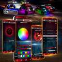 Auxbeam 8-Pod RGB LED Rock Lights w/Brake Mode 217°Dual-Side Lighting Underglow Kit w/Bluetooth APP & Remote Control Music Voice Sync Waterproof Wheel Well Lights for Trucks Offroad RV
