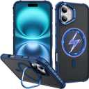 ADDIT Compatible with iPhone 16 Case Magnetic Phone Case Compatible with MagSafe Military-Grade 10FT Drop Resistant Matte Skin Feeling Back Cover Case for iPhone 16 (Blue)