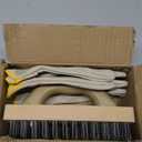 Wire Brush with Handle, Large Wire Brush for Cleaning Rust Removal Hotels Grills Welding Slags 12X8 Rows Flat Carbon Steel Wires,1PCS