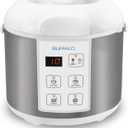 Buffalo Classic Rice Cooker with Clad Stainless Steel Inner Pot - Electric Rice Cooker for White/Brown Rice, Grain - Easy-to-clean, Non-Toxic & Non-Stick, Auto Warmer (5 Cup)