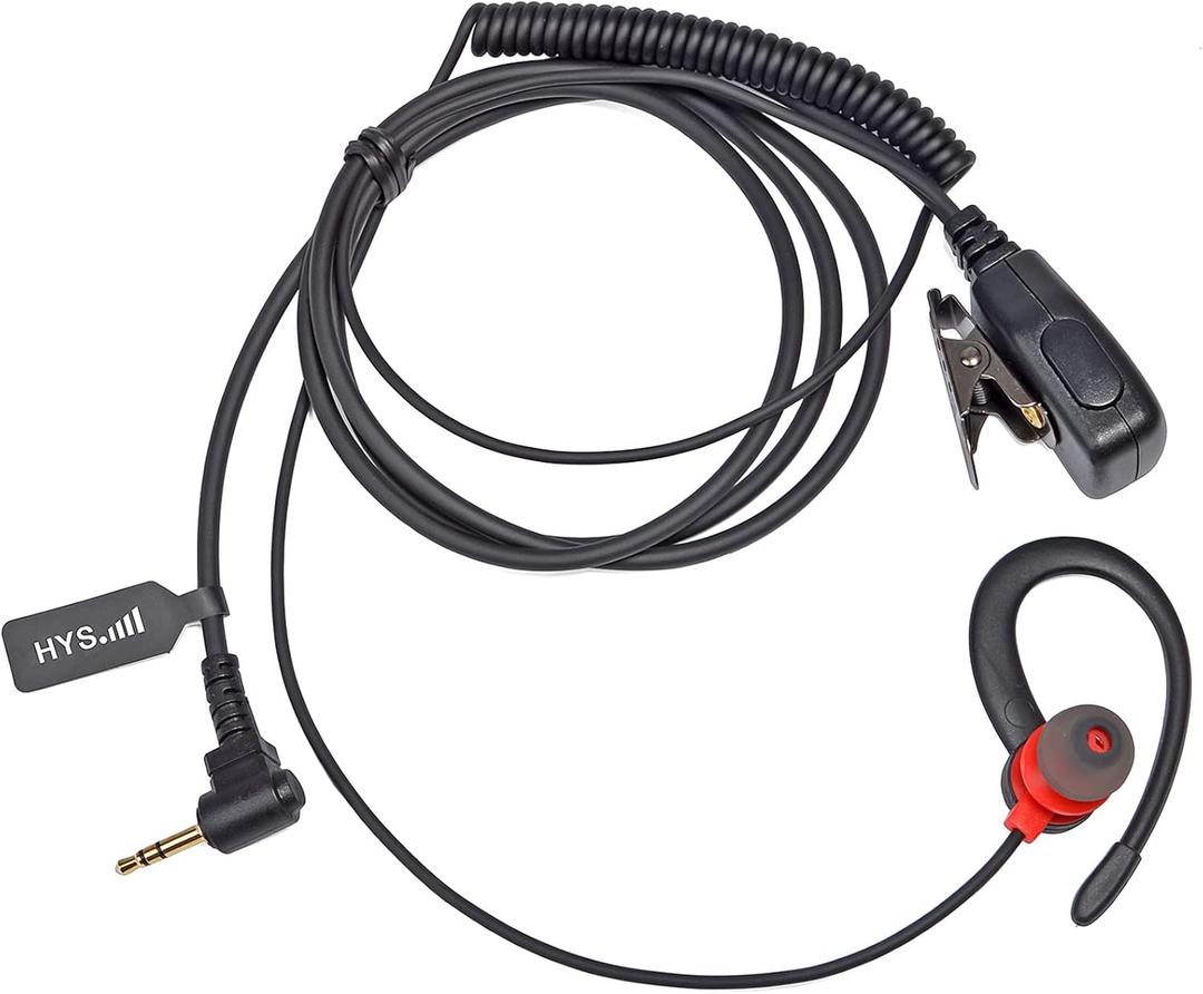 HYS G Shape Walkie Talkie Earpiece with Mic PTT, Earhook in-Ear Headset for Motorola T200TP T260 T260TP T402 T460 T465 T600 T605 T800 MH230R T472 Talkabout 2 Way Radio