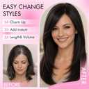 Isaic Hair Toppers for Women 24 Inch Synthetic Hair Pieces, 360° Clips In and Adjustable Bandage Layered Toppers, Toppers Hair Pieces Add Volume for Thinning Hair and Daily Use (Ombre Blonde)