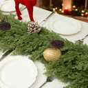 6FT Artificial Cedar Christmas Garland for Mantle Christmas Decorations Real Touch Realistic Greenery Faux Pine Garlands for Xmas Home Decoration Fake Winter Indoor Outdoor Garland Door Decor