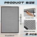 Gisafai 2 Pcs Decorative Cloverleaf Aluminum Sheet 24 in. x 36 in. x 0.02 in. Black Perforated Decorative Metal Sheets Metal Mesh Aluminum Sheet for Indoor Outdoor