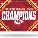 Rico Industries NFL Football Kansas City Chiefs Metal Auto Tag 6" x 12" - Great for Truck/Car/SUV (Red)