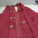 Dokotoo Womens Long Sleeve Jackets Fashion Faux Shearling Oversized Color Block Button Sherpa Jacket Coats (Large, Red)