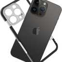 KUGEW for iPhone 16 Pro Max Bumper Case No Back, Built-in Camera Cover & Compatible with MagSafe, Slim Lightweight TPU+PC Bumper Frame Cover Backless Shockproof Excellent Heat Dissipation (Black)