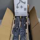 monTEK Heavy-Duty Monitor Arm for 17-57" Ultrawide Curved Screen, Supports up to 59.4 lbs, Adjustable Gas Spring Arm, 75/100 VESA Mount, Clamp & Grommet Desk Monitor Mount Single, Black (without USB)