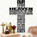 Black Cross Wall Decor Vinyl Stickers Bible Verse Wall Decals Peel and Stick Motivational Christian Bible Sayings Sticker Religious Lettering Art Murals for Living Room Bedroom Church Home Decoration